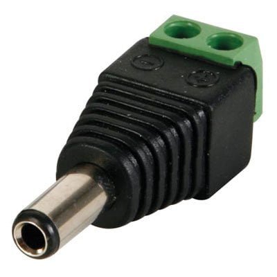Conector DC Macho DC001 Verde para Cable