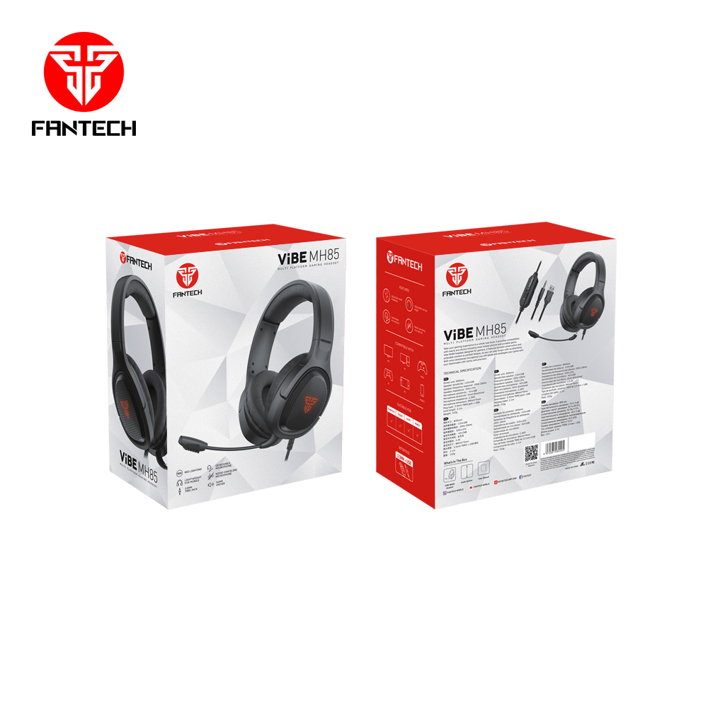 Fantech MH85 Vibe RGB – Audífonos Gamer con Micrófono y Luz LED - Imagen 4