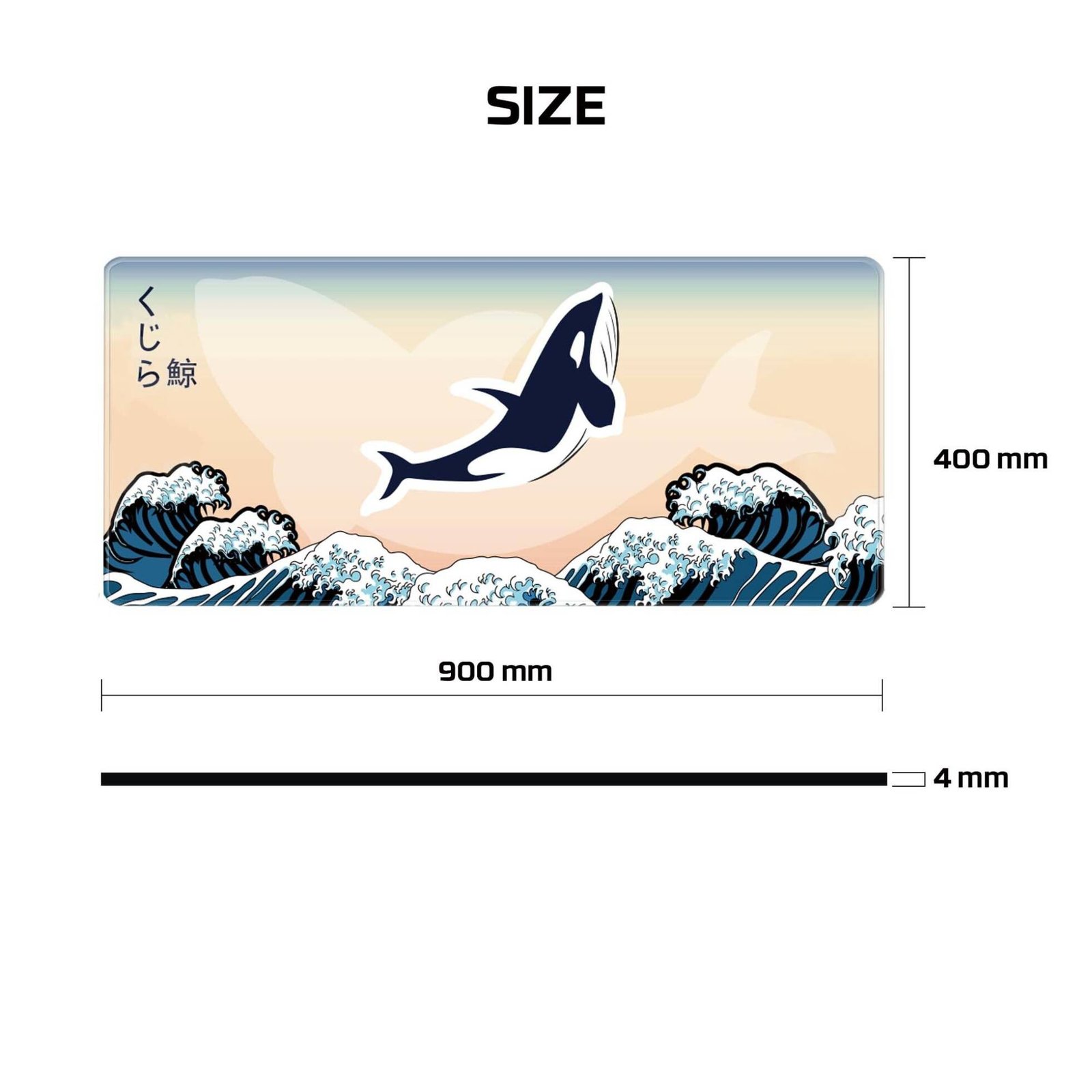 Fantech MP905 ATO KUJIRA NAMI – Mouse Pad Gamer XL 900x400x4mm - Imagen 3