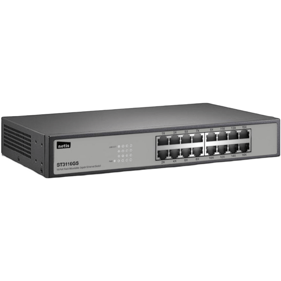 Switch NETIS ST3116GS 16 Puertos Gigabit Ethernet - Imagen 2