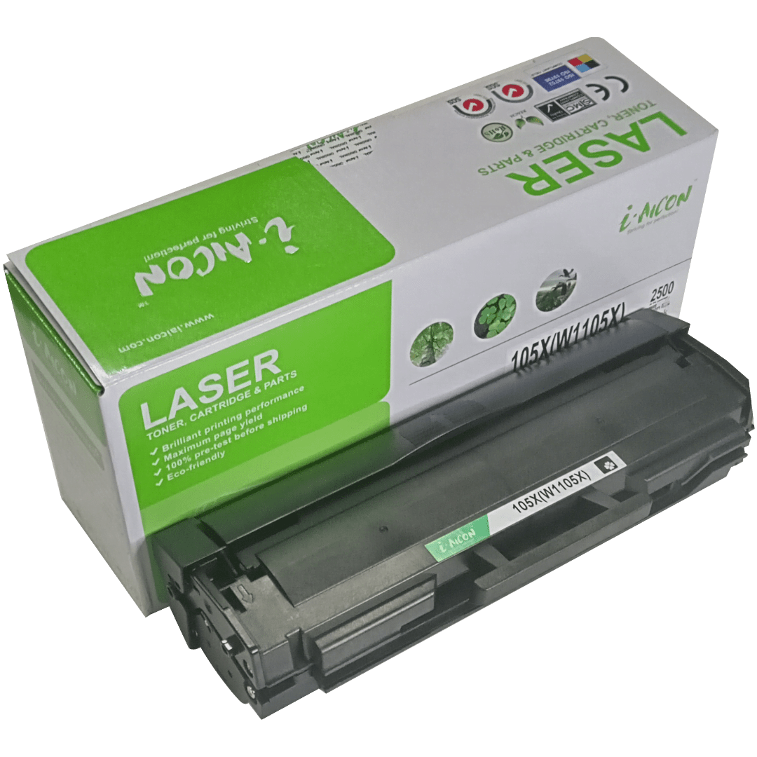 Tóner AICON 105X W1105X negro 2.5K compatible HP LaserJet