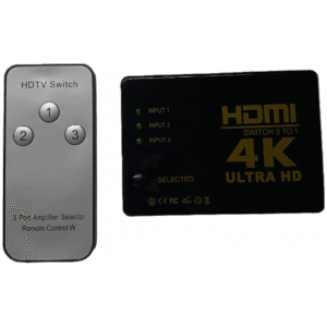 Switch HDMI Venlogic DY706 3×1 4K con Control Remoto