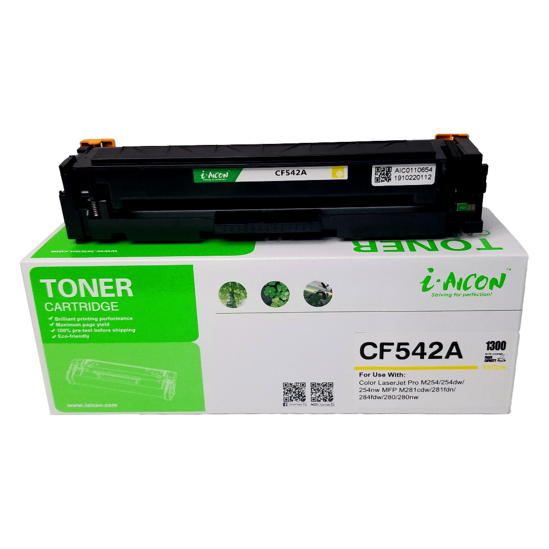 Tóner AICON CF542A amarillo 1.3K compatible HP LaserJet