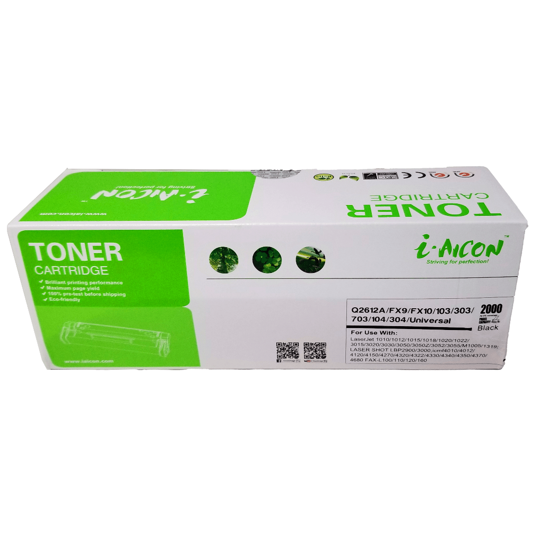 Toner Aicon (Q2612A) Compatible HP- Negro - Imagen 2