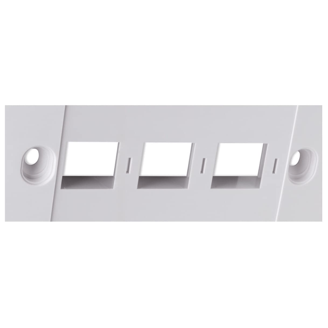 Tapa Plástica Venlogic Face Plate 3 Puertos Blanca - Imagen 3