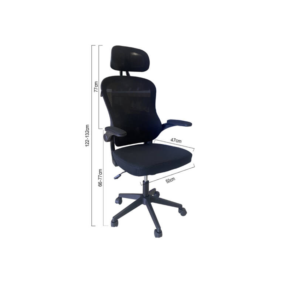 Silla Ejecutiva XCON C0238 Negra – Malla, Reposa Cabeza y Brazos - Imagen 2