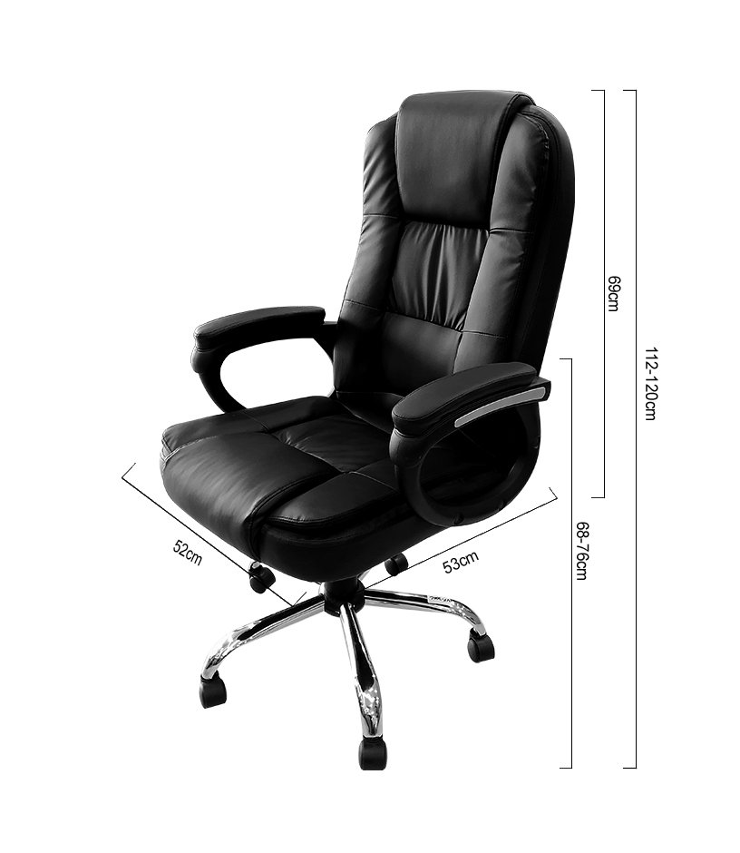 Silla Ejecutiva XCON C300C Negra – Cuero Sintético PU con Brazos - Imagen 4