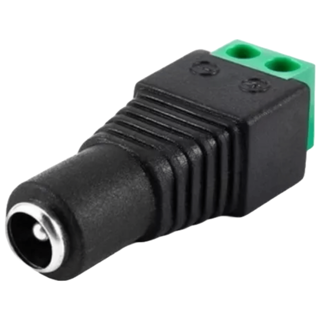 Conector DC Hembra DC003 Verde para Cable