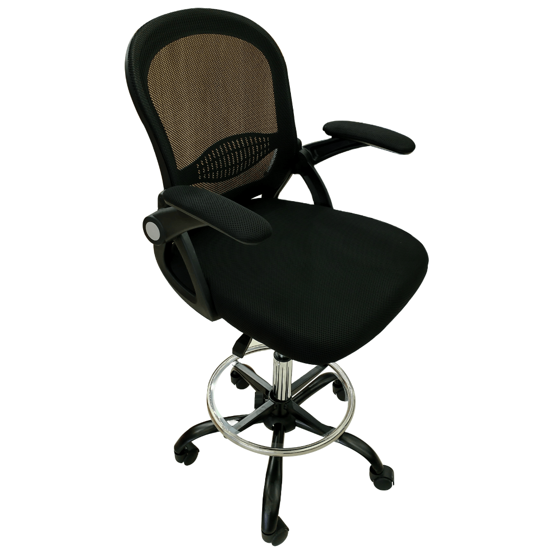 Silla XCON Cajera XCON-C725 Negra – Malla y Tela, Peso Máx 265lb