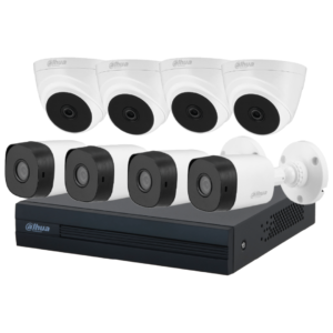Kit 8 Cámaras Dahua 2MP HDCVI con DVR 8 Canales – 4 Bullet + 4 Domo