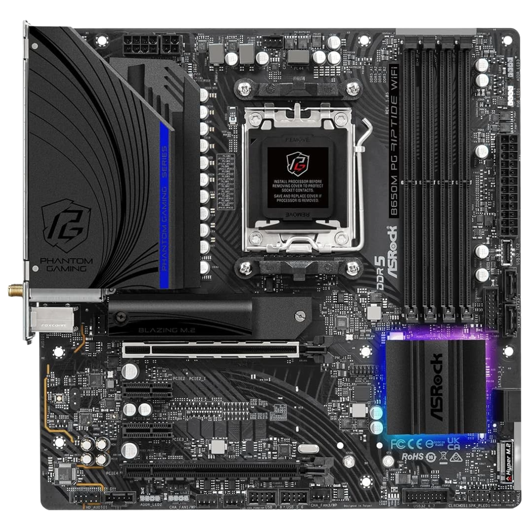 Motherboard AM5 ASROCK (Mod. B650M PG Riptide WiFi) - Imagen 2