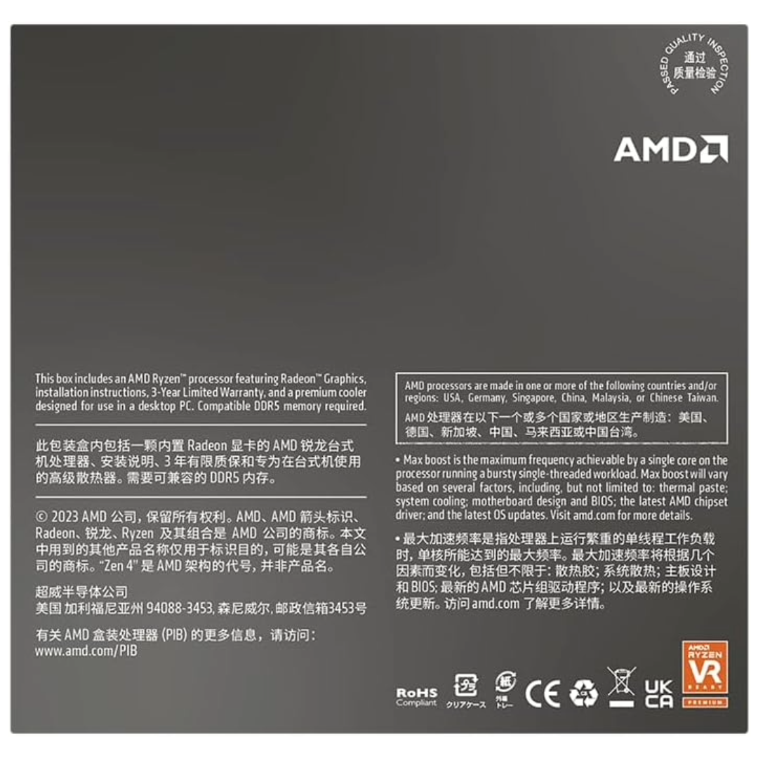 Procesador AMD Ryzen 7 8700G con Radeon 780M, 8 núcleos, 16 hilos, con Fan - Imagen 3