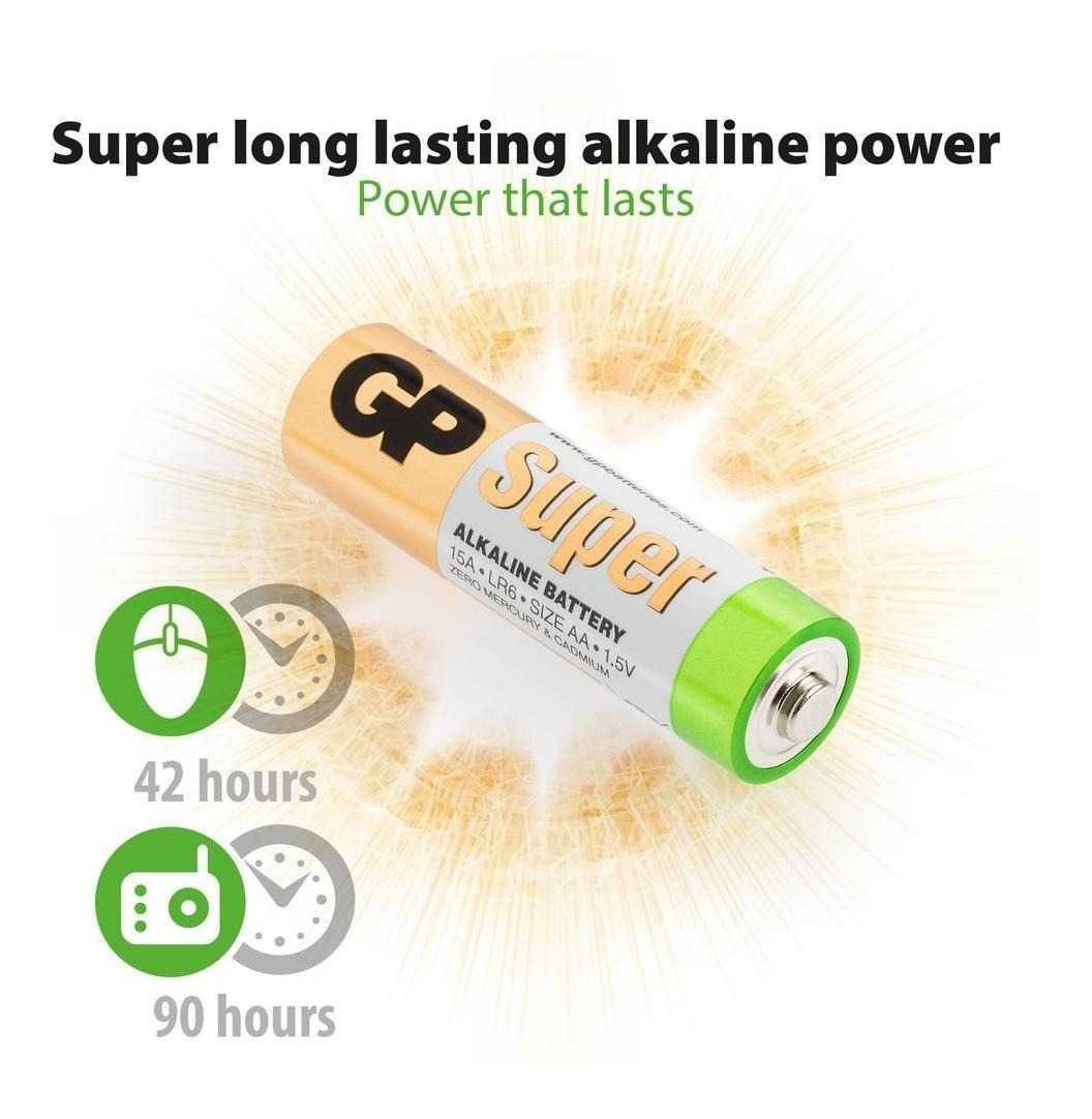 Pila AA Super Alkaline (1.5V, GPPCA15AS006) - Imagen 3