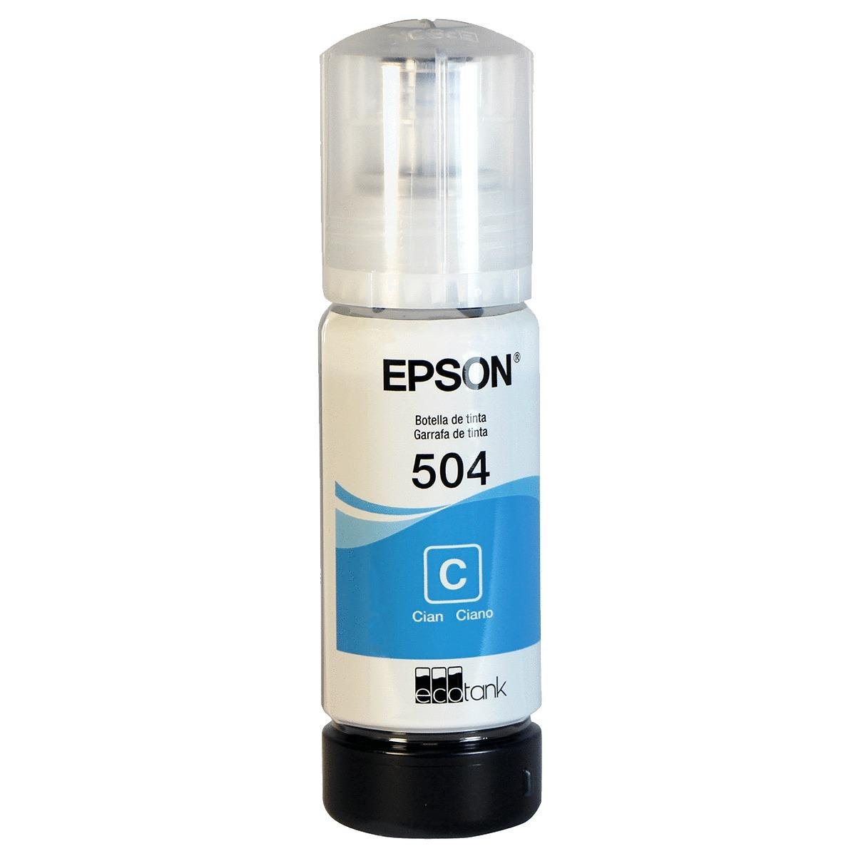 Tinta Epson T504 Cyan – Compatible con Epson L4160 y L6270 - Imagen 2