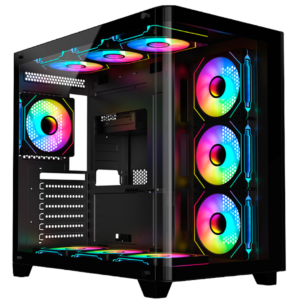 Case Gaming XCON L420-3B negro 7 ventiladores RGB ATX