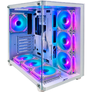 Case Gaming XCON L420-3W blanco 7 ventiladores RGB ATX