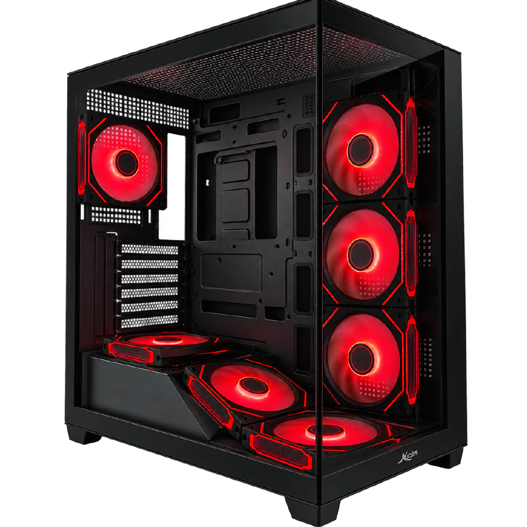 Case Gaming XCON LB3-1401 Negro – ATX, 7 Ventiladores RGB, Hub y Control Remoto