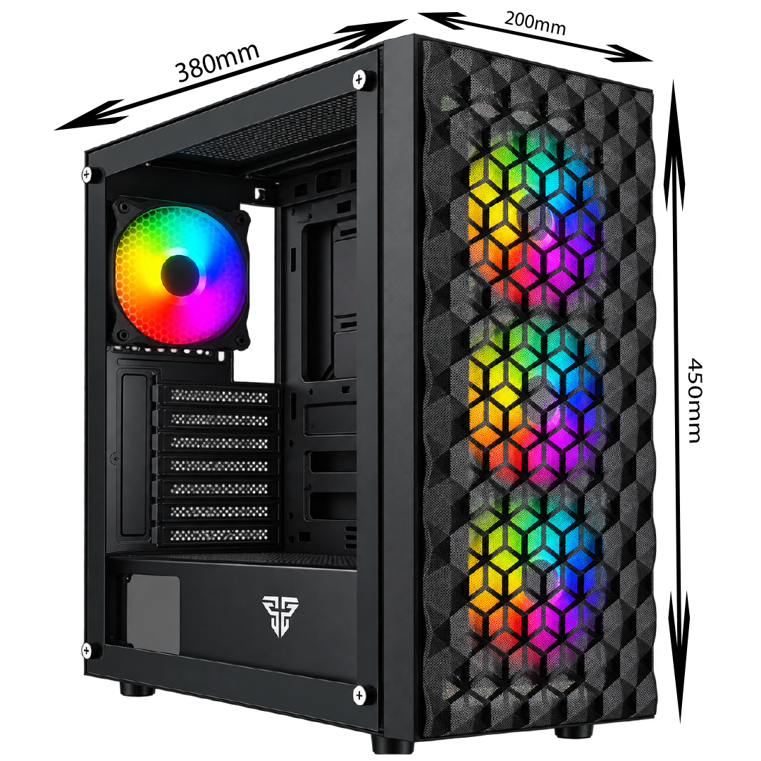 Case Fantech Gaming CG83 Aero II Negro – Mid Tower, 4 Fans FRGB - Imagen 2