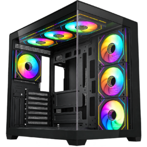 Case Fantech Gaming CG85X Lumina X Negro – Mid Tower, 6 Fans FRGB