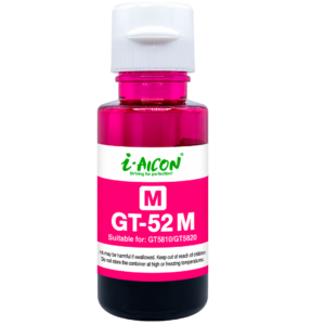 Tinta AICON GT-52 M Magenta – Dye, 70ML, Compatible con HP Ink Tank y DeskJet GT