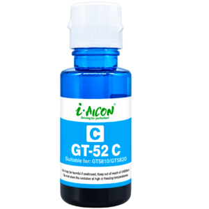 Tinta AICON GT-52 C Cyan – Dye, 70ML, Compatible con HP Ink Tank y DeskJet GT