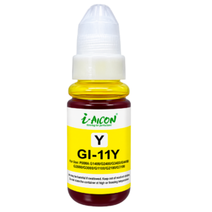 Tinta AICON GI-11Y Amarilla – Dye, 70ML, Compatible con Canon PIXMA G2160 y G3160