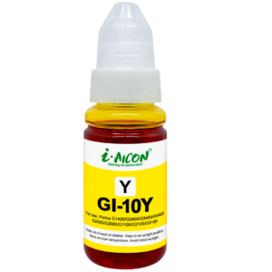 Tinta AICON GI-10Y Amarilla – Dye, 70ML, Compatible con Canon PIXMA