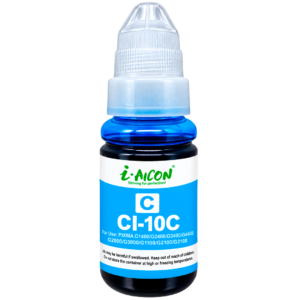 Tinta AICON GI-10C Cyan – Dye, 70ML, Compatible con Canon PIXMA