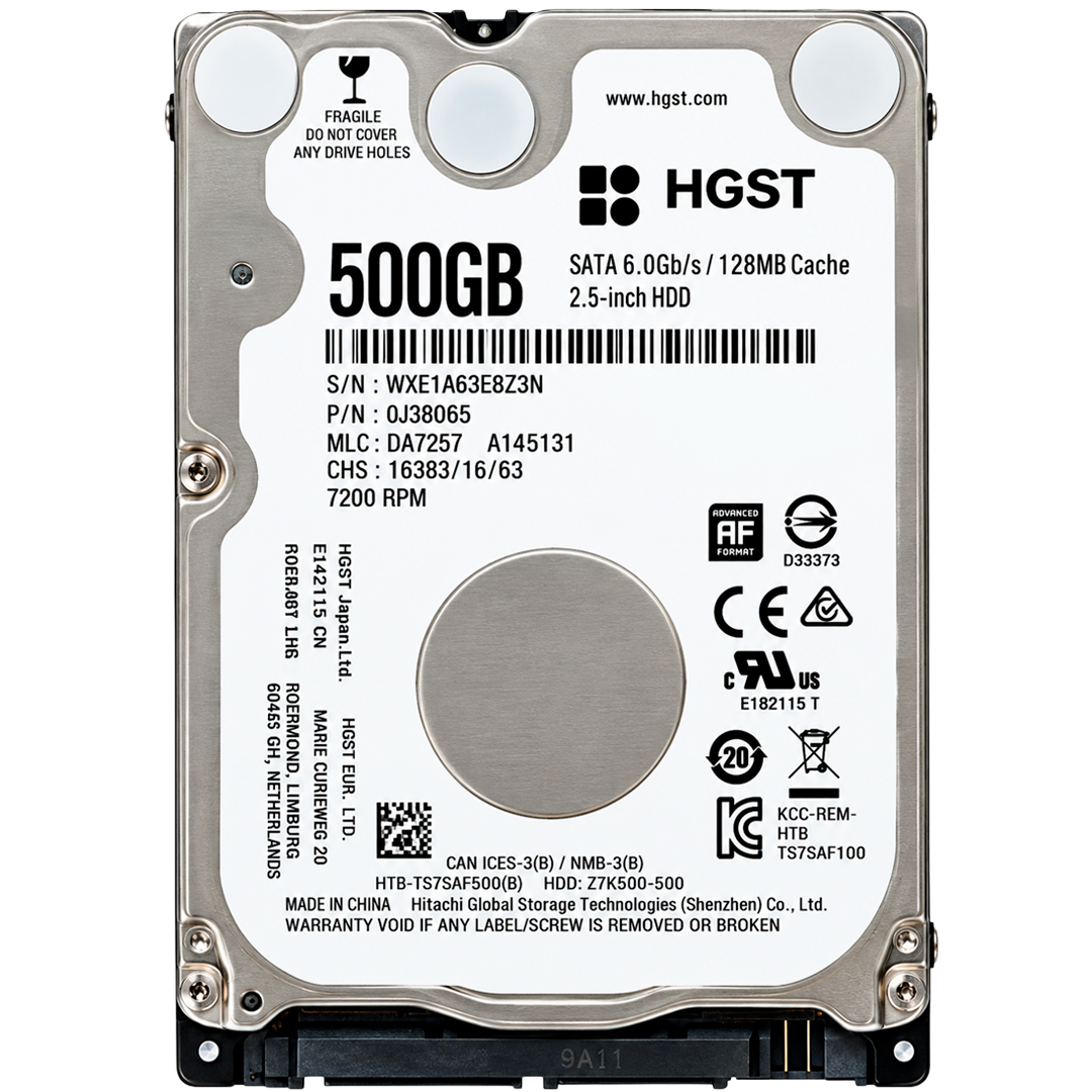 Disco Duro para Laptop SATA 500GB Semi-Nuevo – Modelo Mixto