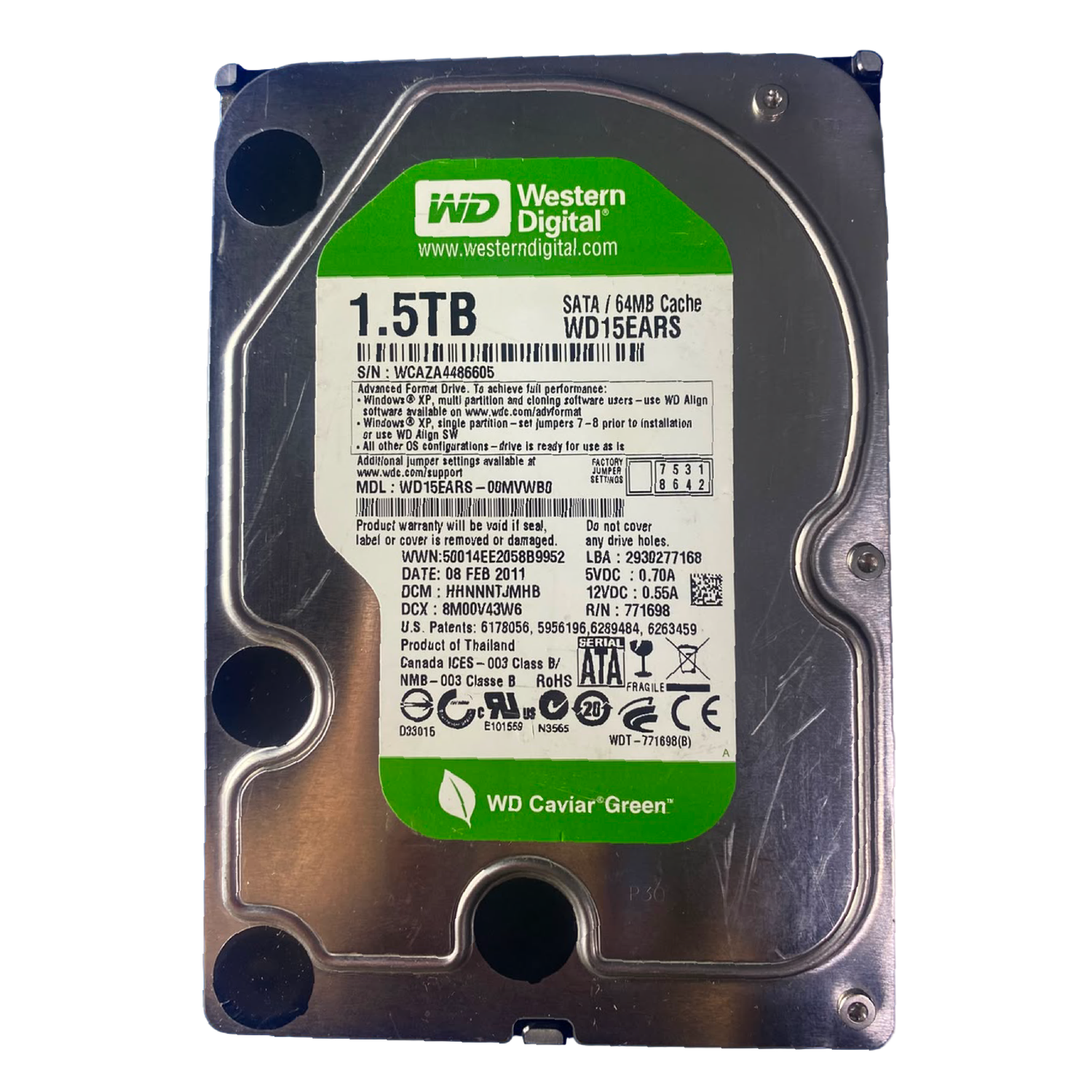 Disco Duro SATA 1.5TB 3.5″ Semi-Nuevo – Marcas y Modelos Mixtos
