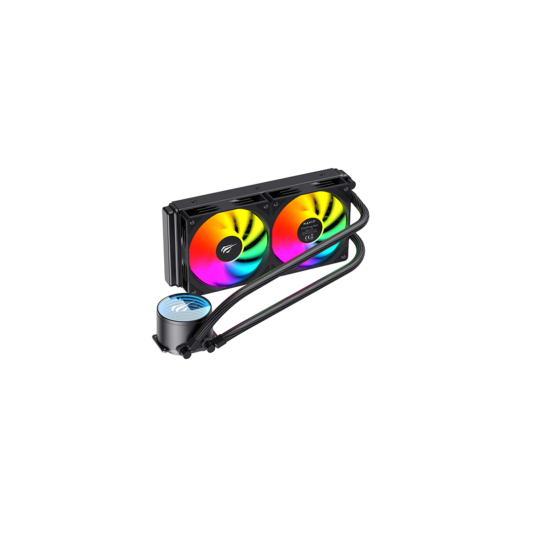 Fan Cooler HAVIT F2001 Enfriamiento Líquido Negro – Radiador 240 mm, Intel / AMD - Imagen 2