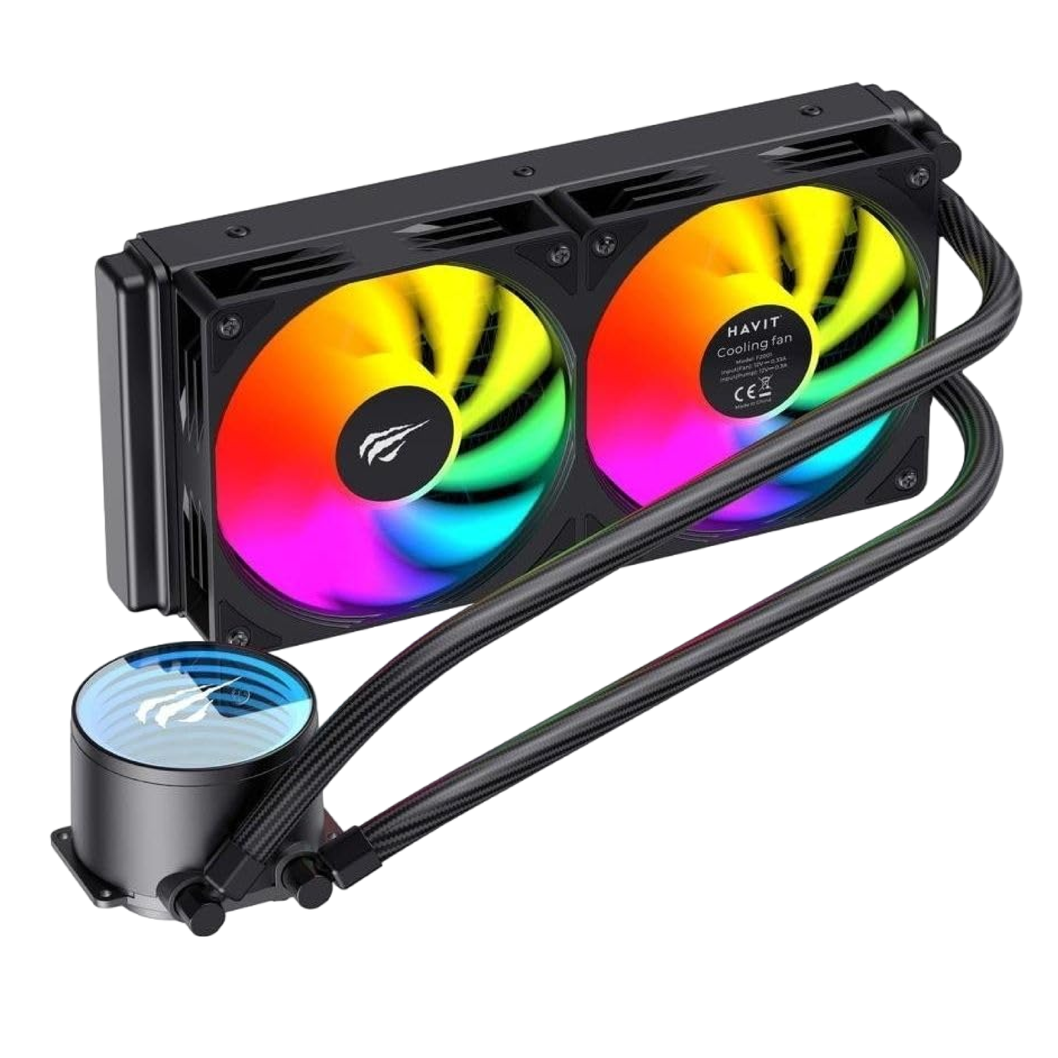 Fan Cooler HAVIT F2001 Enfriamiento Líquido Negro – Radiador 240 mm, Intel / AMD