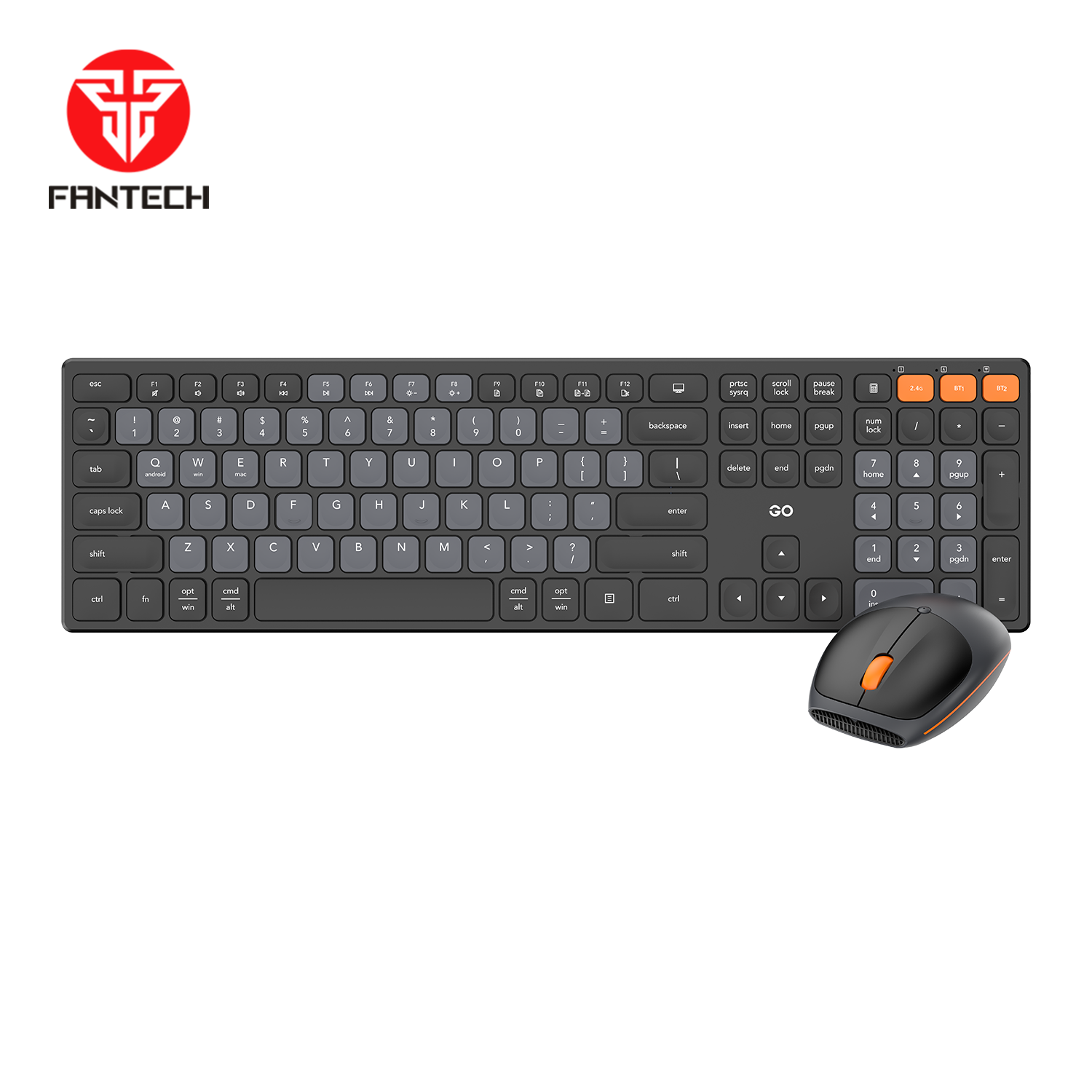 Fantech WK895 Negro Combo Inalámbrico 2.4GHz + Bluetooth – Teclado y Mouse