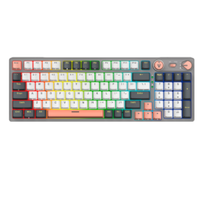 Teclado Gaming Fantech MK914 Gris – Switch Azul, Inalámbrico, RGB, USB-C