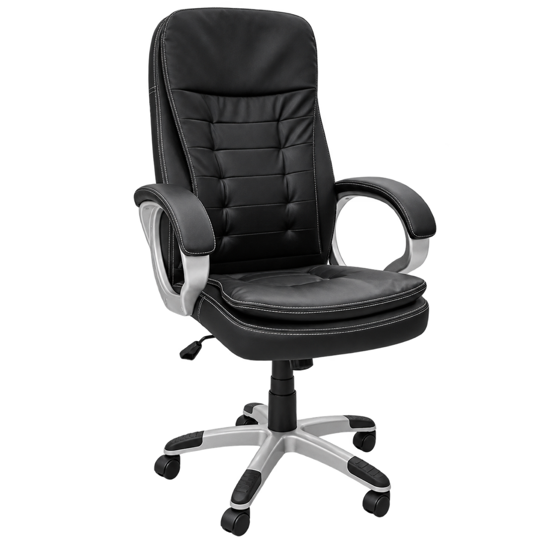 Silla Ejecutiva XCON C208 Negra – Cuero Sintético
