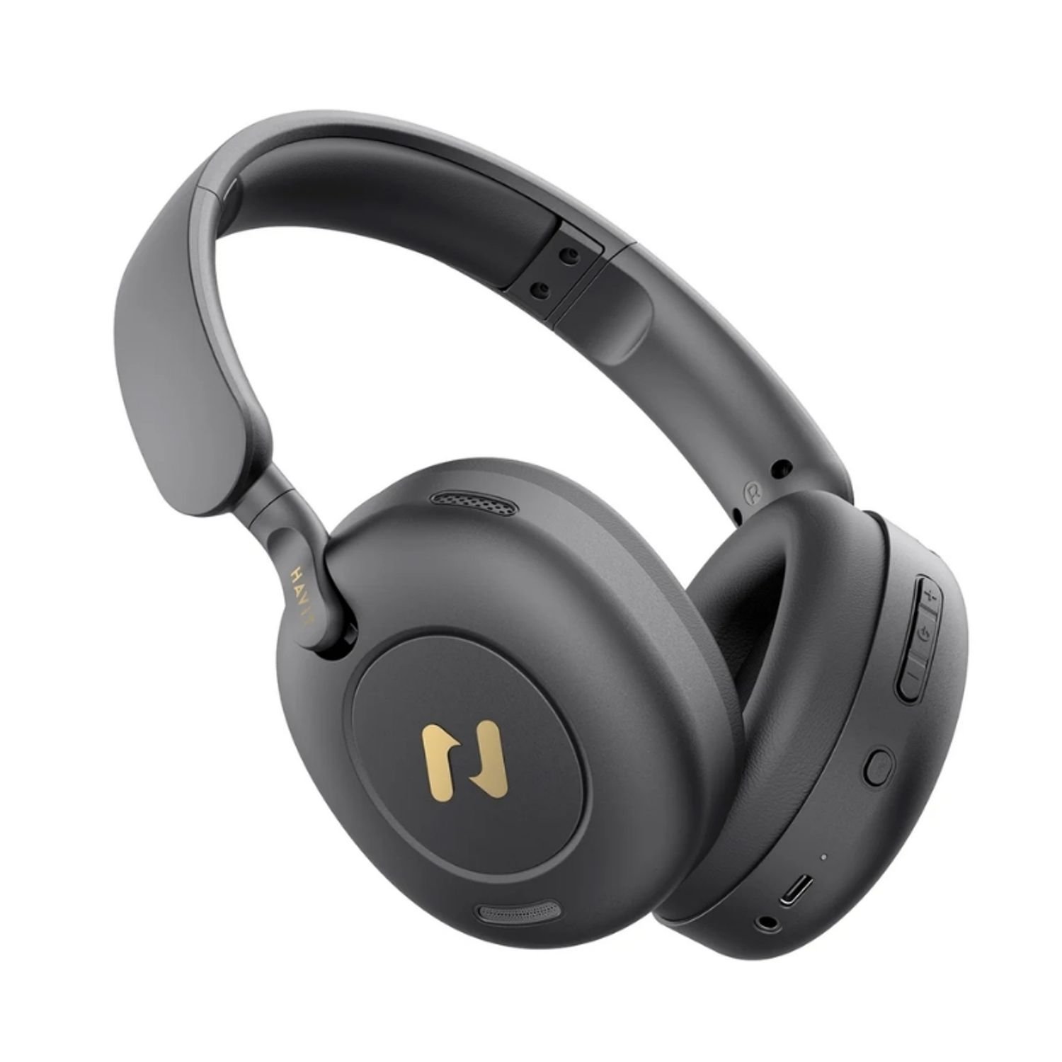 Headphone Bluetooth HAVIT H682BT Pro Gris – Bluetooth 5.3, USB-C y AUX 3.5mm - Imagen 2