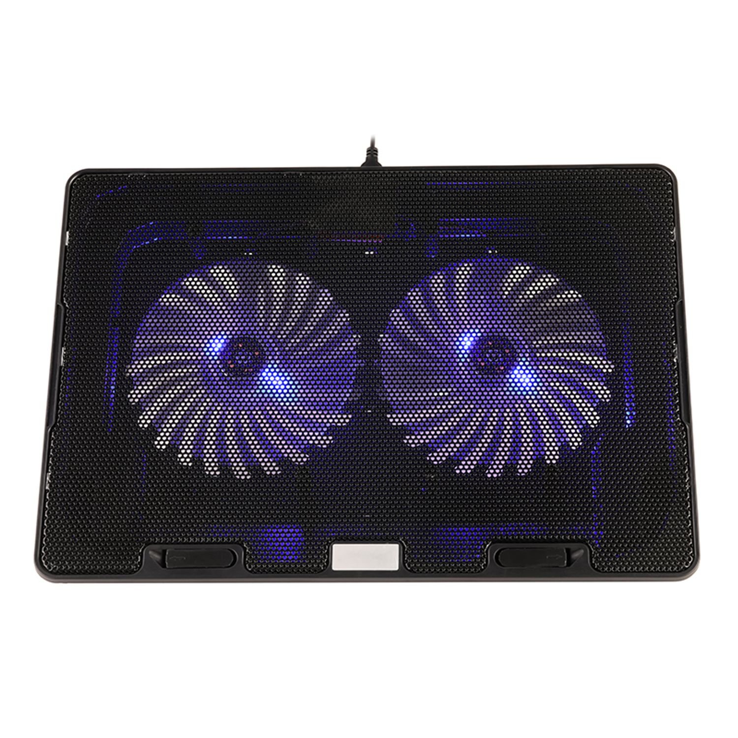 Fan Cooler HAVIT HV-F2083 para Laptop – 2 Ventiladores LED Azul, 14”–17”