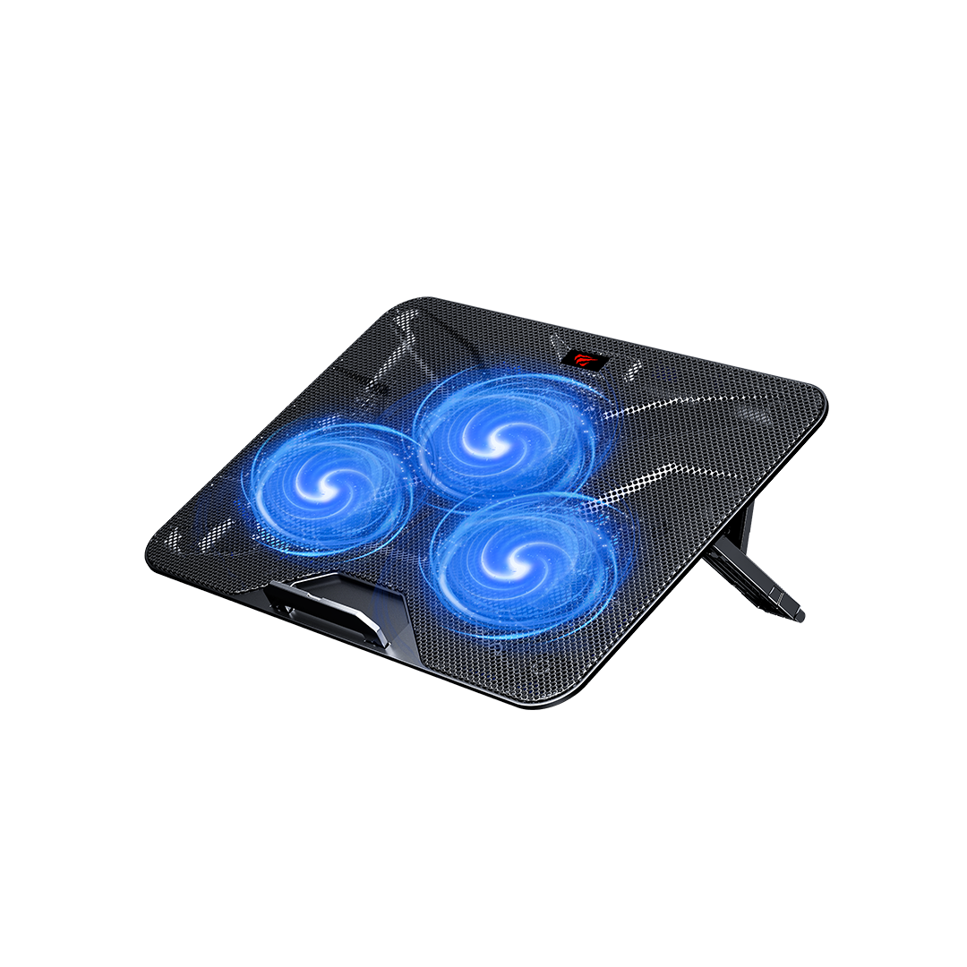 Fan Cooler HAVIT HV-F2067 para Laptop – 3 Ventiladores LED Azul, 14”–17” - Imagen 2