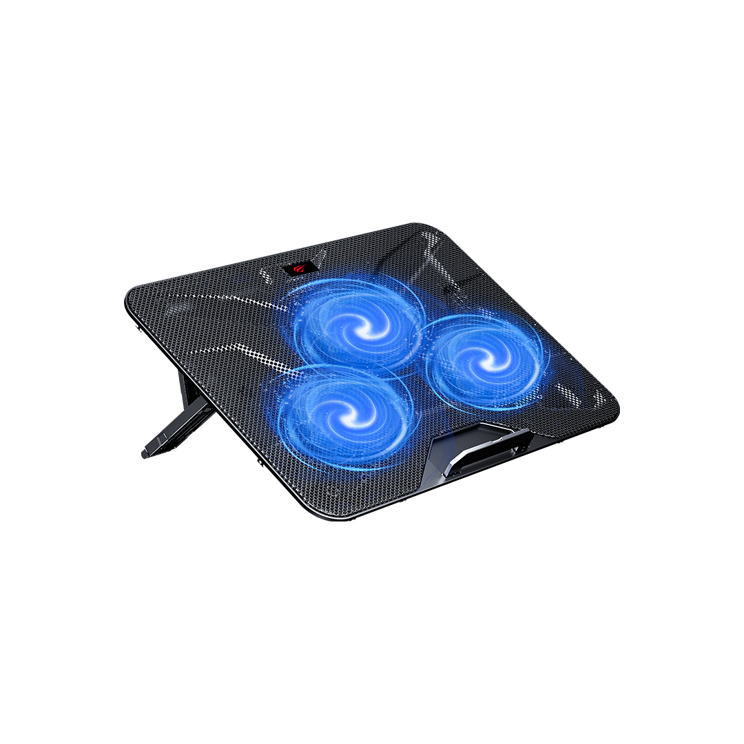 Fan Cooler HAVIT HV-F2067 para Laptop – 3 Ventiladores LED Azul, 14”–17” - Imagen 3