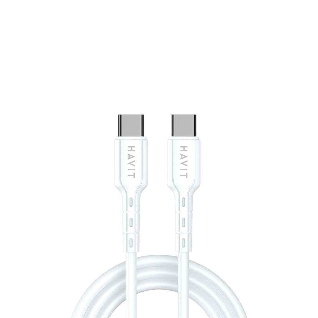 Cable Havit CB6235 Blanco Tipo C a Tipo C 1M Carga Rápida - Imagen 3