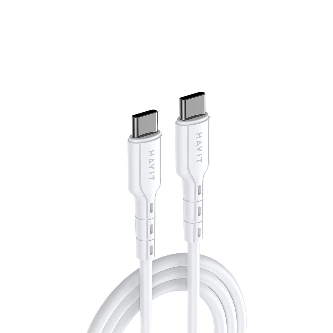 Cable Havit CB6235 Blanco Tipo C a Tipo C 1M Carga Rápida - Imagen 4