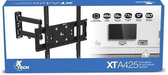 Base de Pared XTECH XTA-425 TV 32″-55″ Inclinación y Giro - Imagen 2